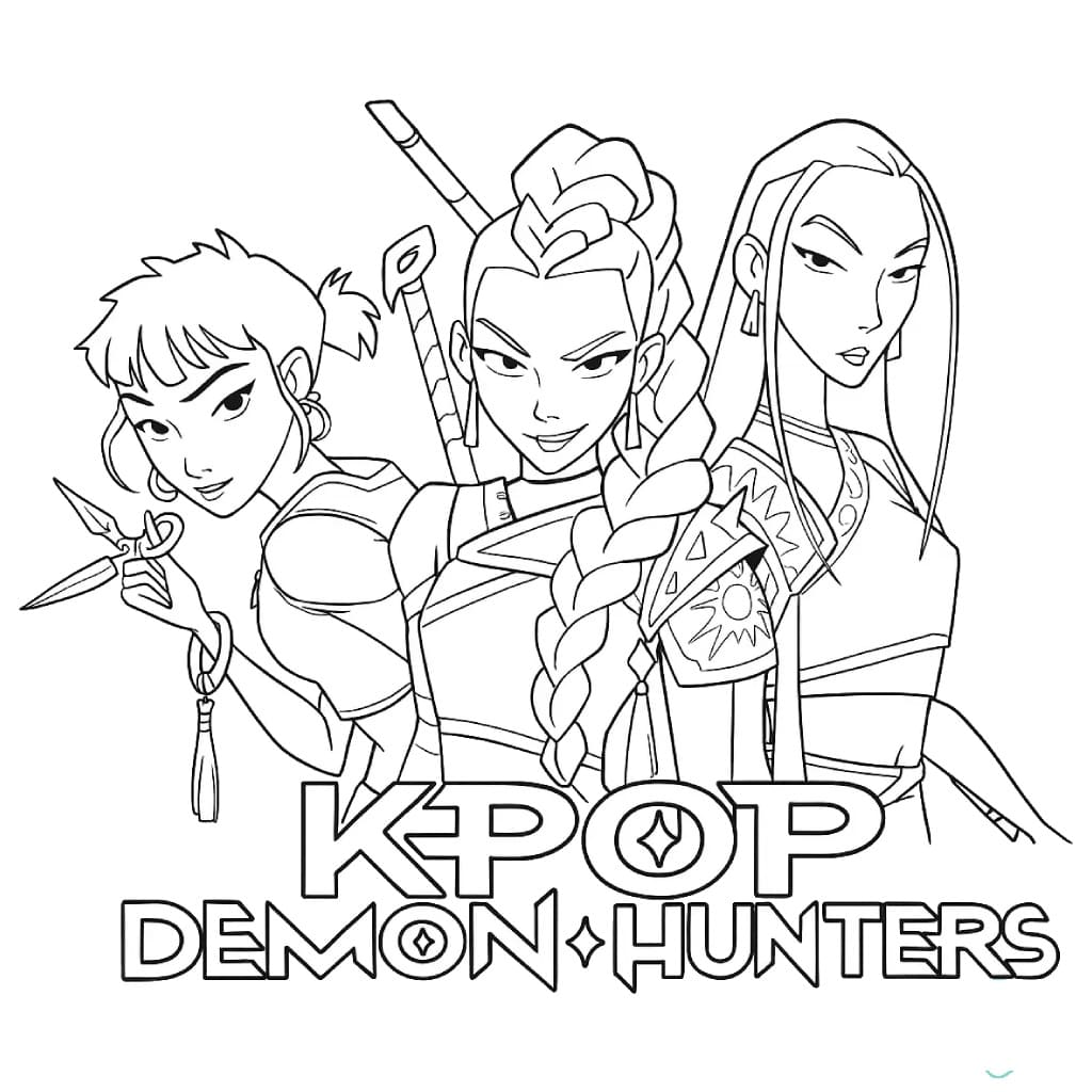 Målarbild KPop Demon Hunters Gratis