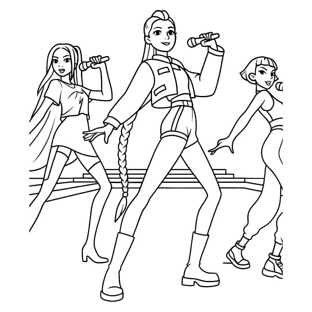 Målarbild Karaktärer från KPop Demon Hunters