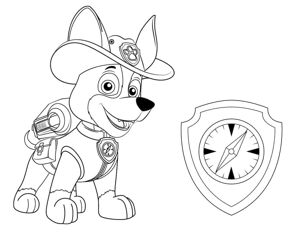 Målarbild Leende Tracker Paw Patrol