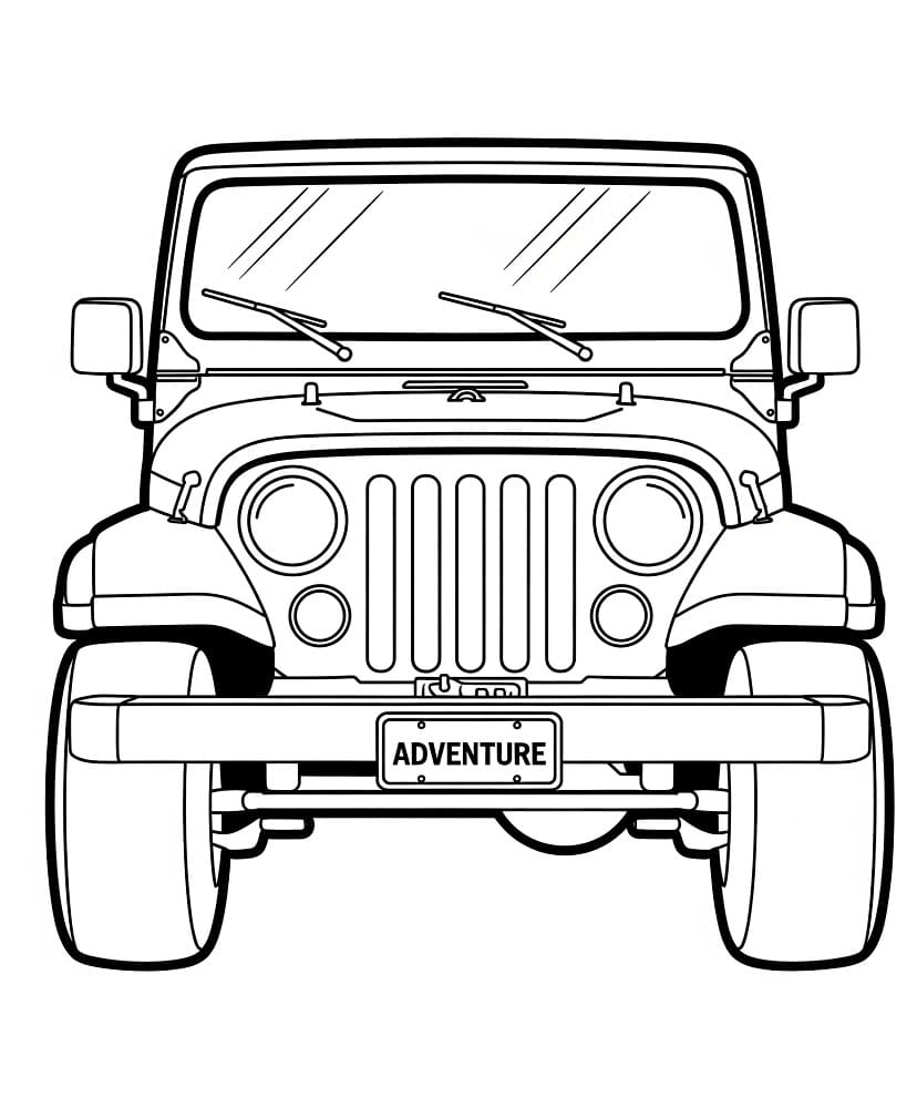 Målarbild Perfekt Jeep