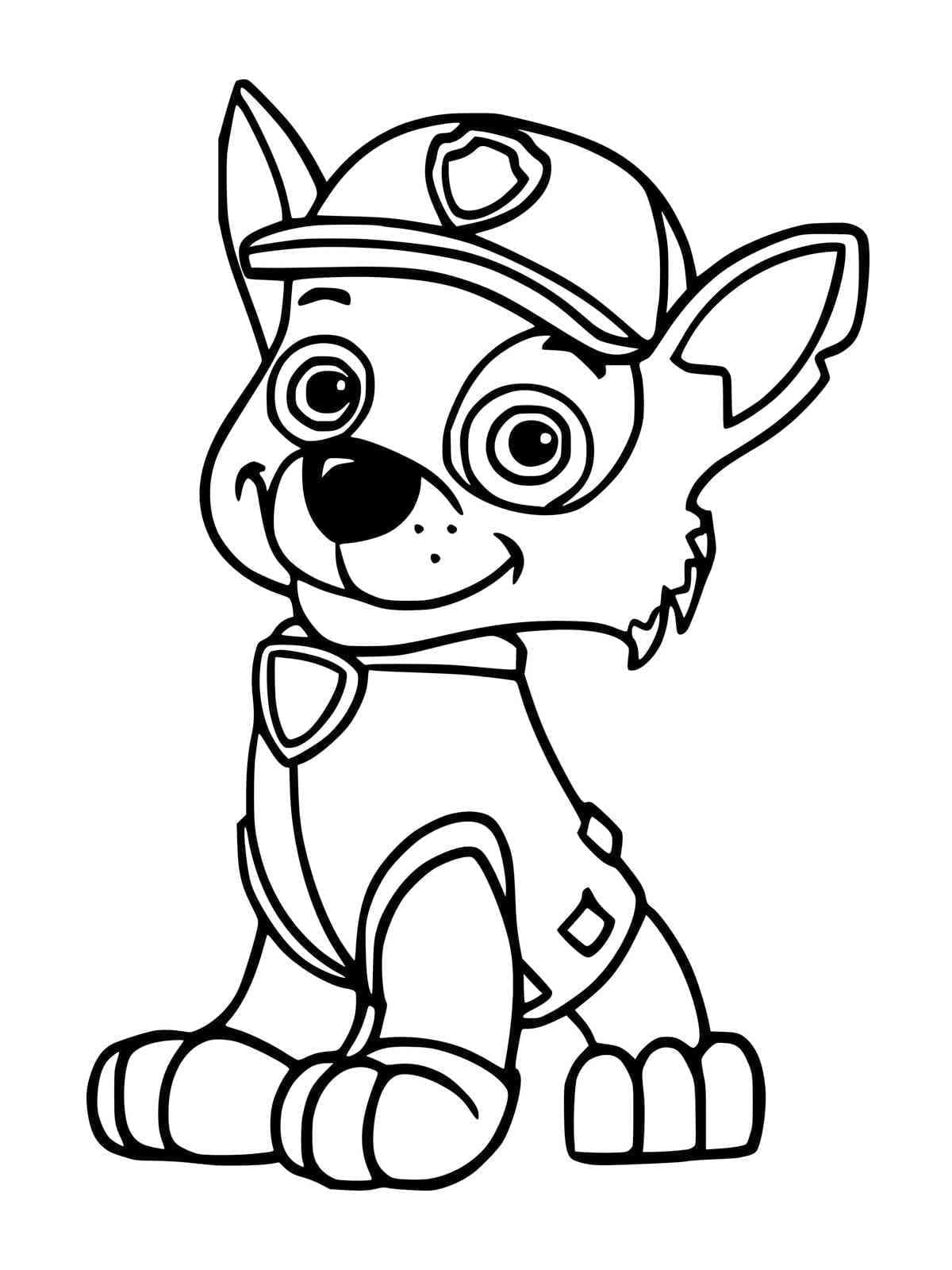 Målarbild Rocky Paw Patrol Gratis