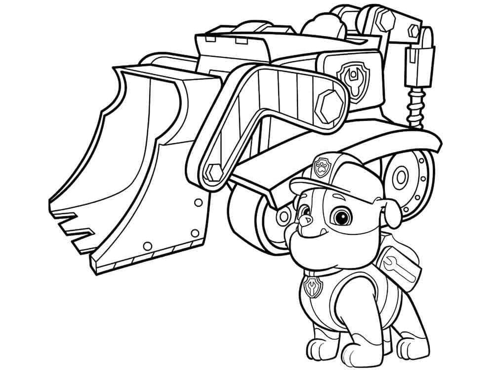 Målarbild Rubble Paw Patrol Gratis