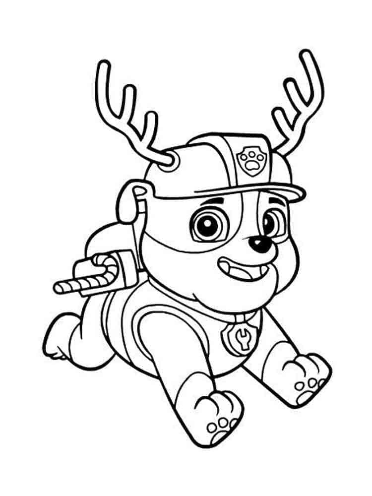 Målarbild Rubble Paw Patrol Utskrivbar