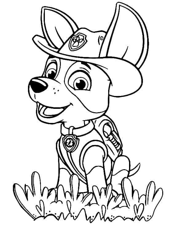 Målarbild Tracker Paw Patrol Gratis
