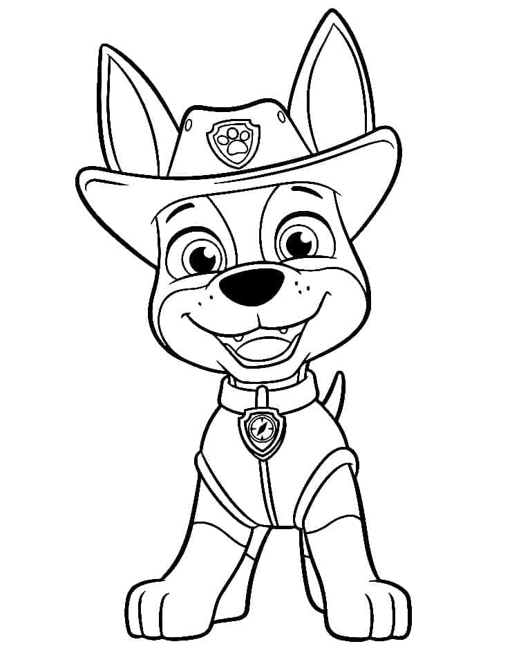 Målarbild Tracker Paw Patrol för Barn