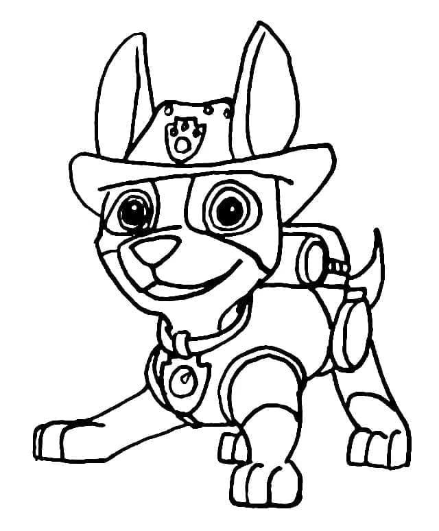 Målarbild Tracker från Paw Patrol