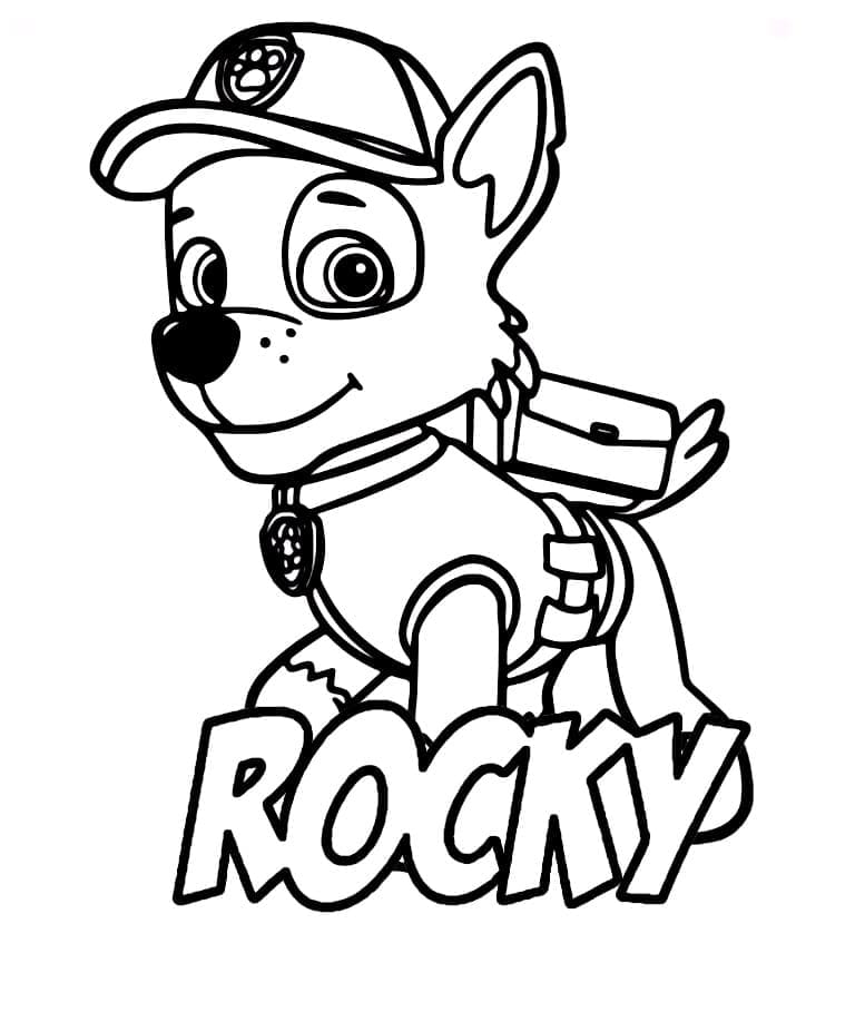 Målarbild Väldigt Söt Rocky Paw Patrol