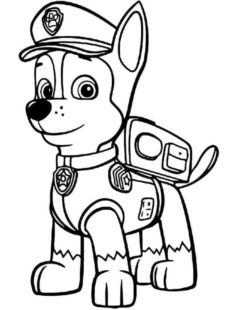 Målarbild Vänliga Chase Paw Patrol