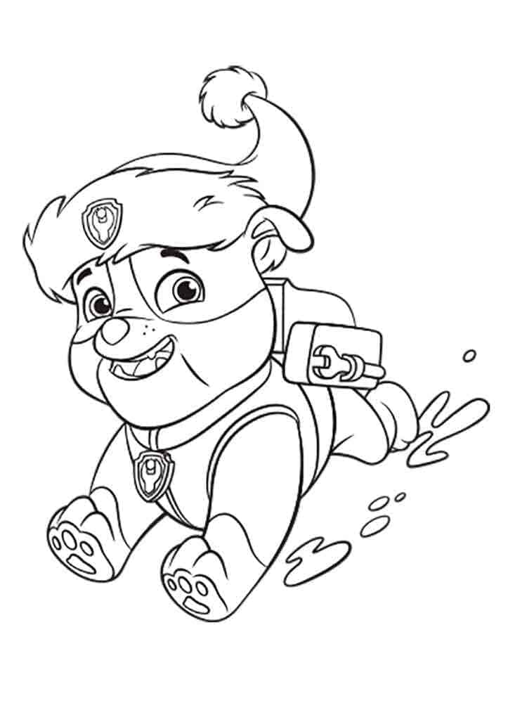 Målarbild Vänliga Rubble Paw Patrol