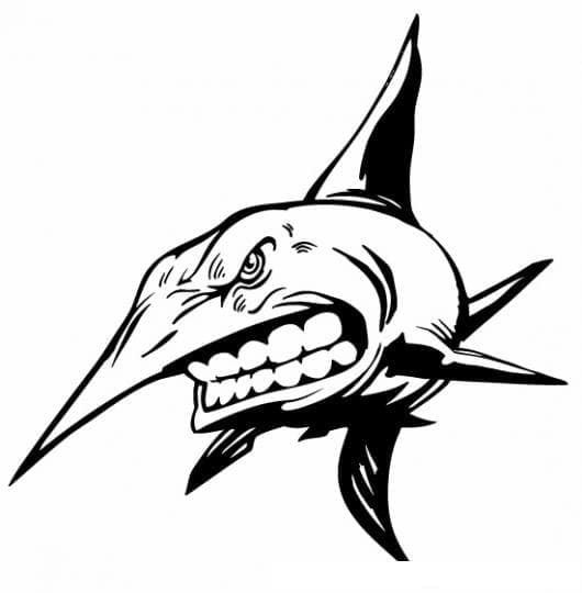 Målarbild Animerad Svärdfisk