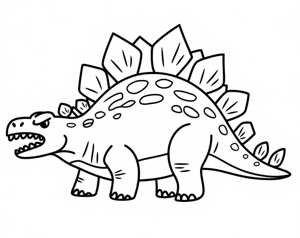 Målarbild Arg Stegosaurus
