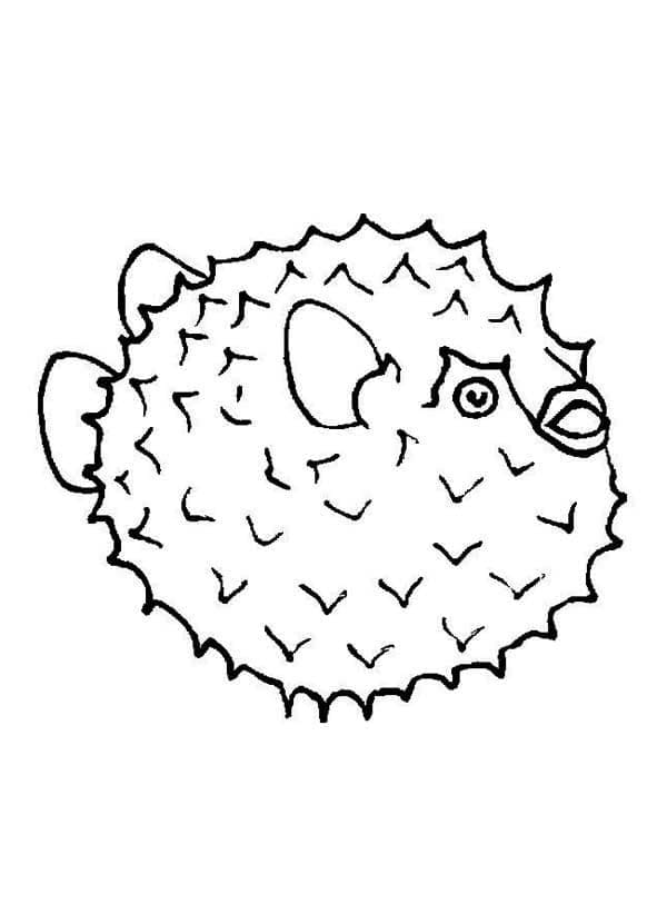 Målarbild Blåsfisk för 1-åriga barn