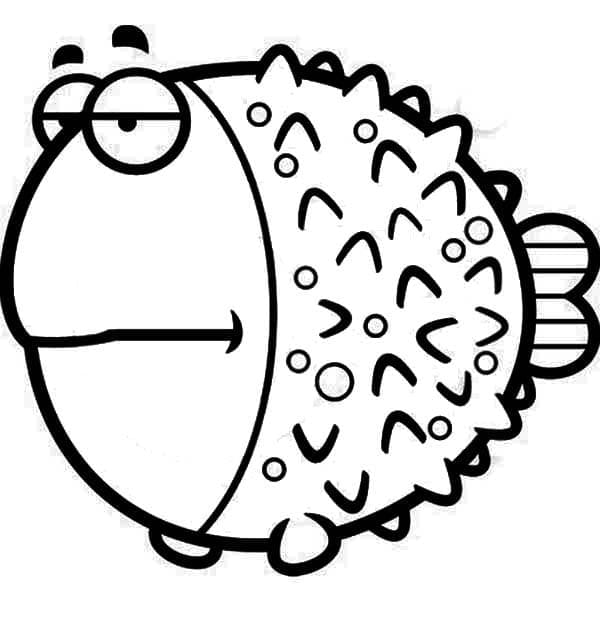 Målarbild Blåsfisk för 4-åriga barn