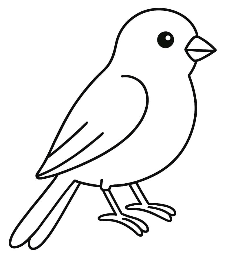 Målarbild En Kanariefågel