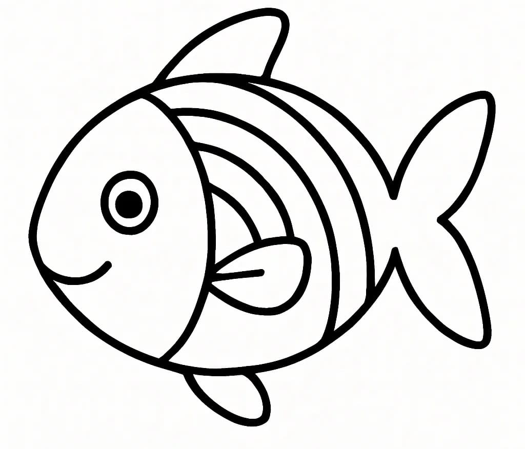 Målarbild En Regnbågsfisk