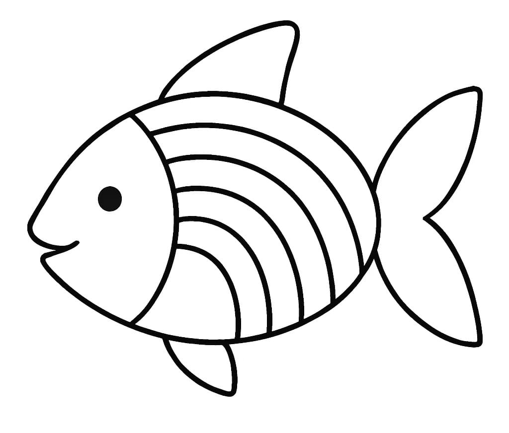 Målarbild Enkel Regnbågsfisk