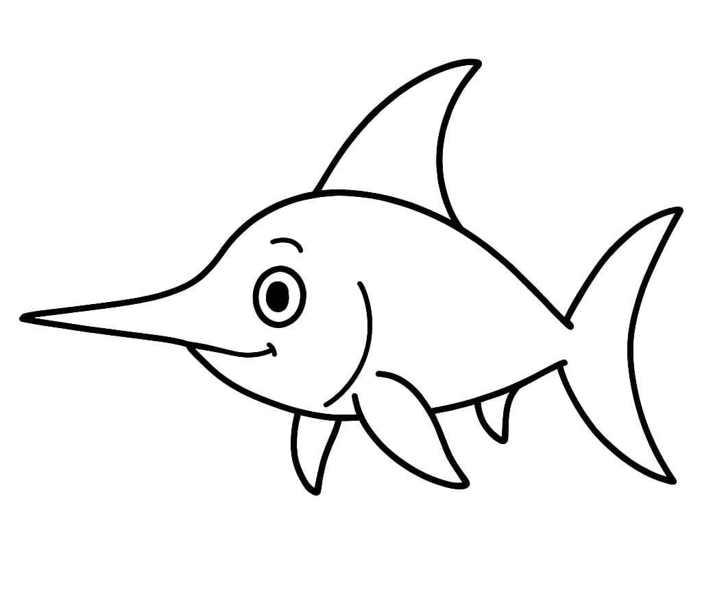 Målarbild Enkel Svärdfisk