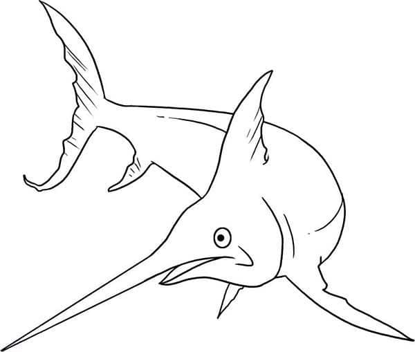 Målarbild Fri Svärdfisk