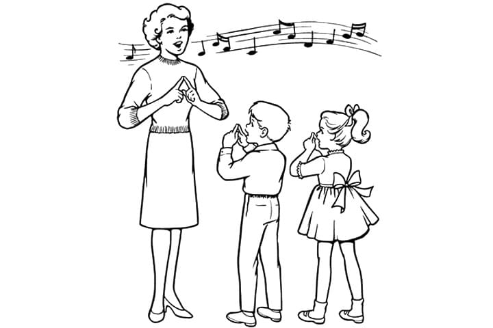 Målarbild Gratis Utskrivbar Lärare