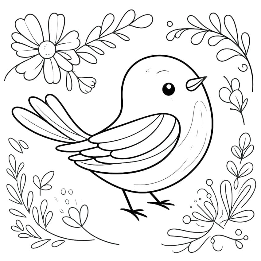 Målarbild Härlig Kanariefågel