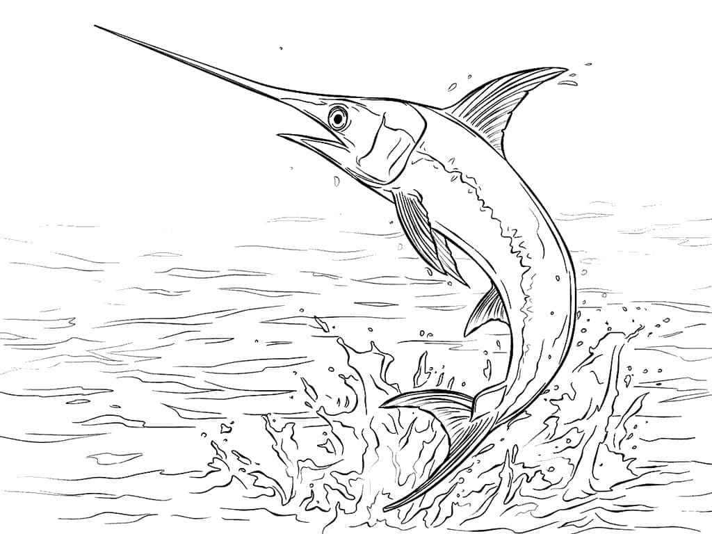 Målarbild Havets Svärdfisk