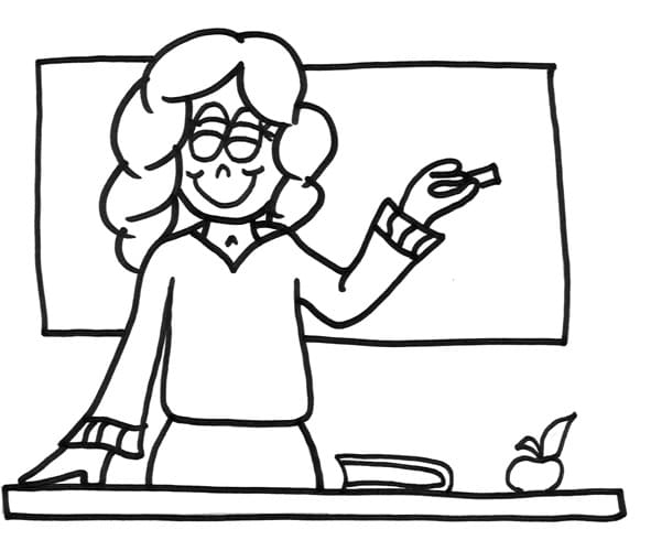 Målarbild Lärare Gratis för Barn