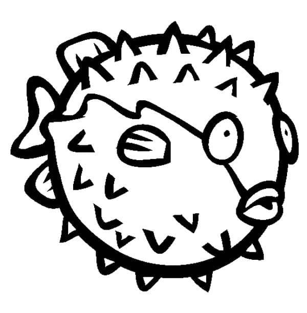 Målarbild Rolig Blåsfisk