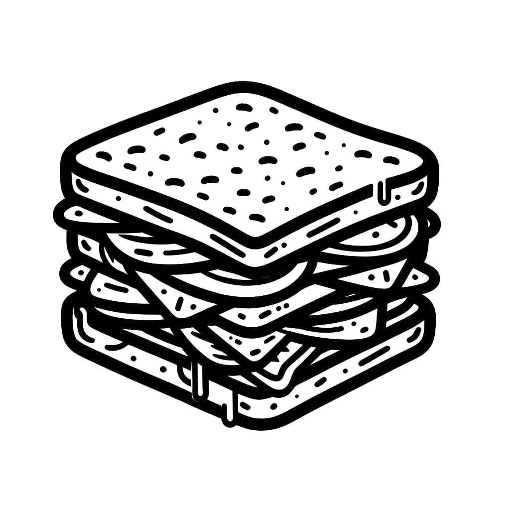 Målarbild Smaskig smörgås