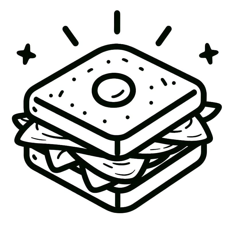 Målarbild Smörgås Gratis för Barn