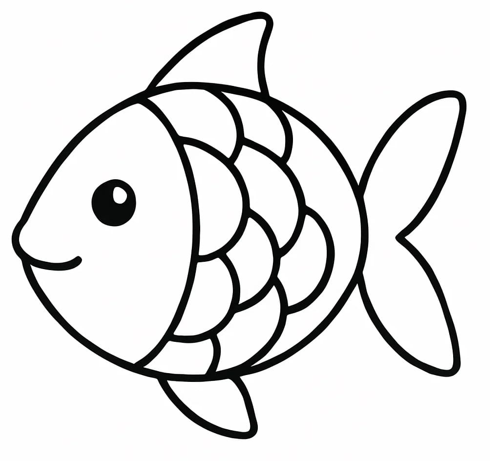 Målarbild Söt Regnbågsfisk