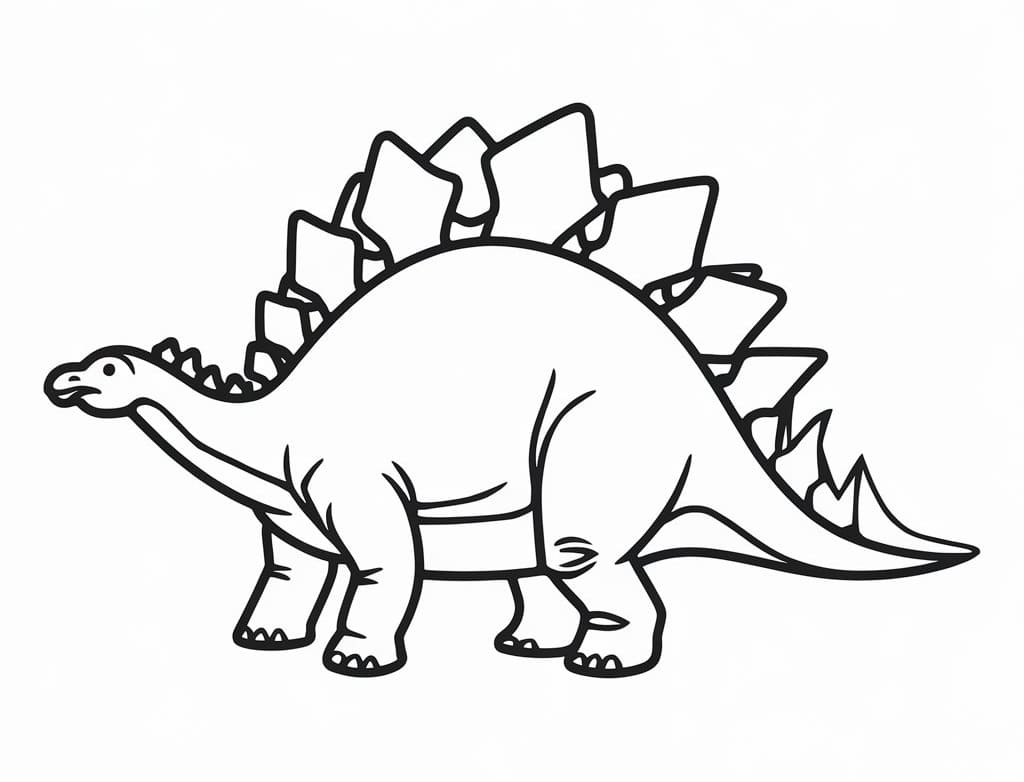 Målarbild Stegosaurus Gratis