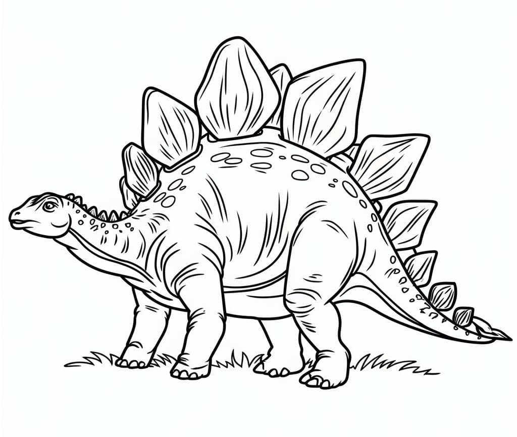 Målarbild Stegosaurus-dinosaurie