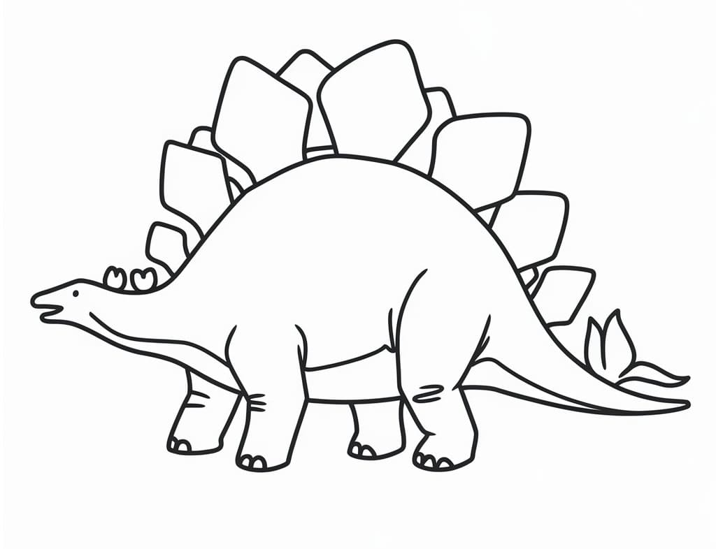 Målarbild Stegosaurus för Barn