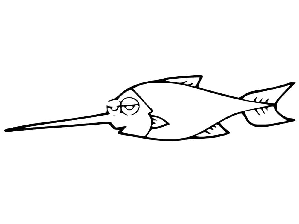 Målarbild Svärdfisk Fri