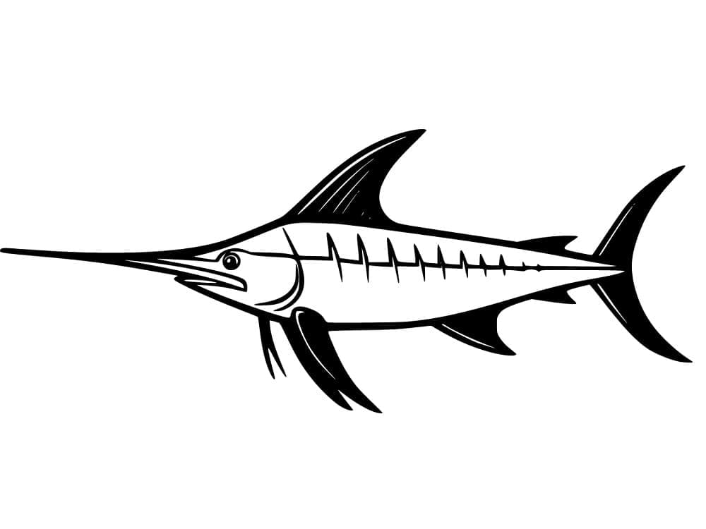 Målarbild Svärdfisk Gratis