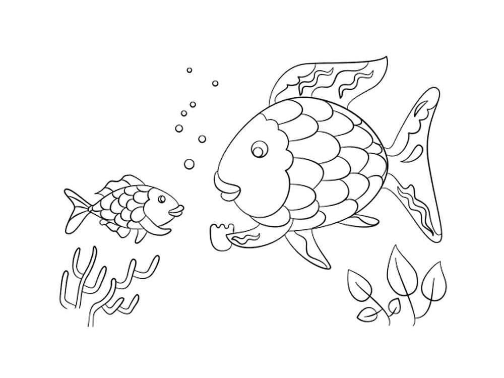 Målarbild Två Regnbågsfiskar