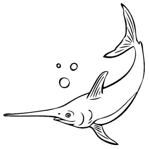 Målarbild Utskriftsbar Svärdfisk