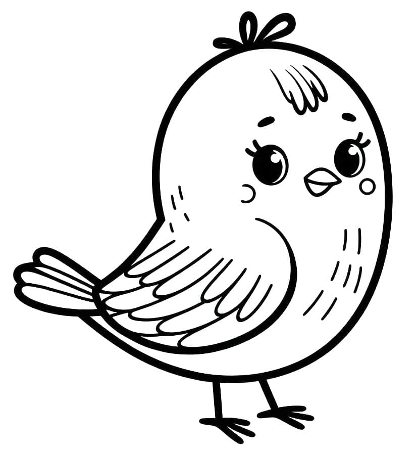 Målarbild Väldigt Söt Kanariefågel