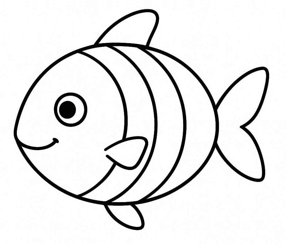 Målarbild Väldigt Söt Regnbågsfisk