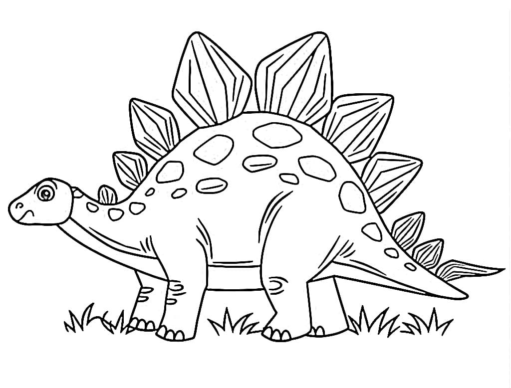 Målarbild Vanlig stegosaurus