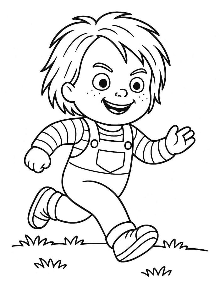 Målarbild Chucky Gratis Utskrivbar för Barn