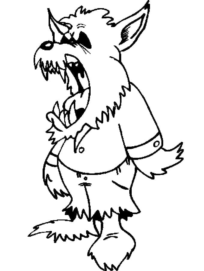 Målarbild En Rolig Varulv