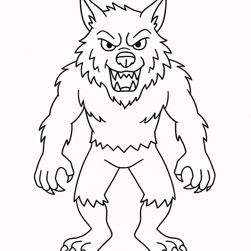 Målarbild En Varulv