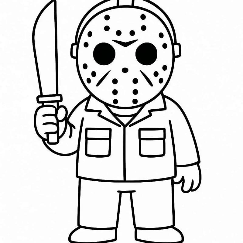 Målarbild Enkel Jason Voorhees