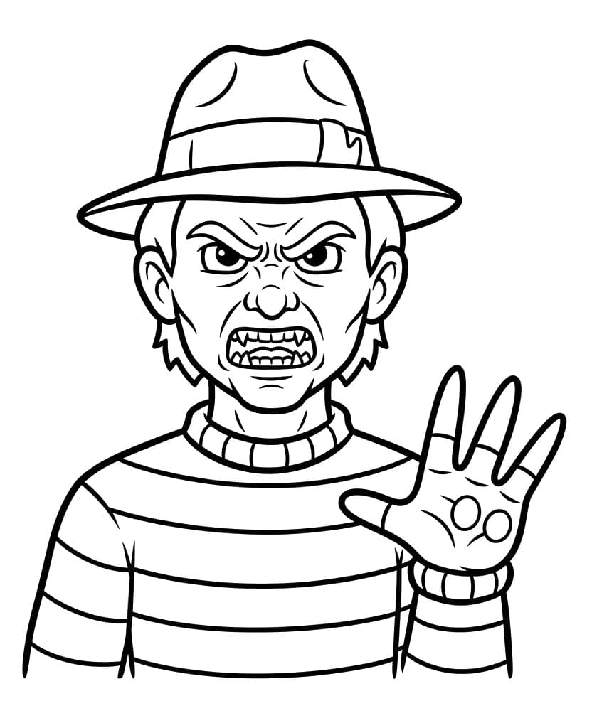 Målarbild Freddy Krueger Gratis