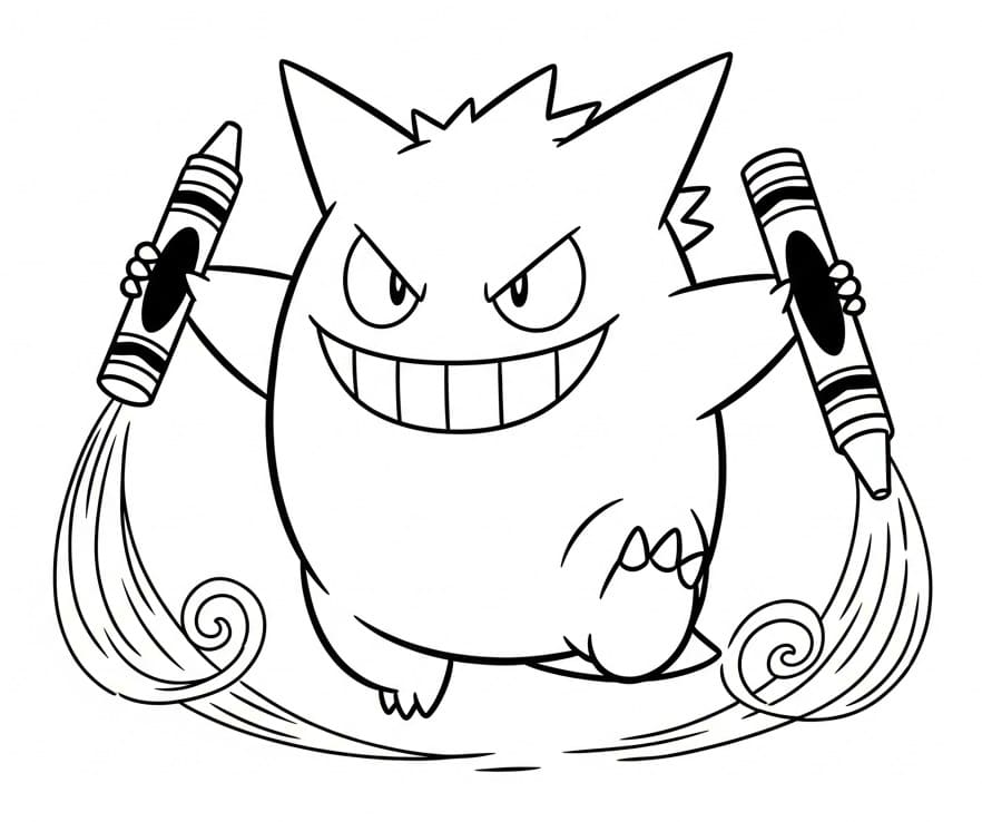 Målarbild Gengar Gratis Utskrivbar