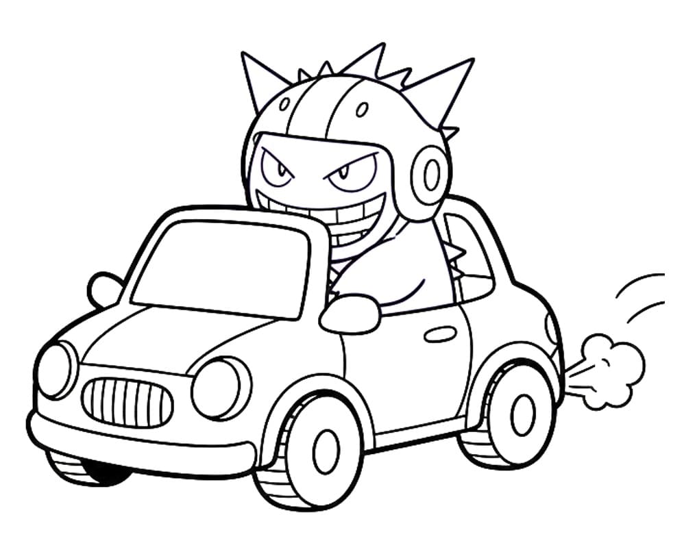 Målarbild Gengar Körbil