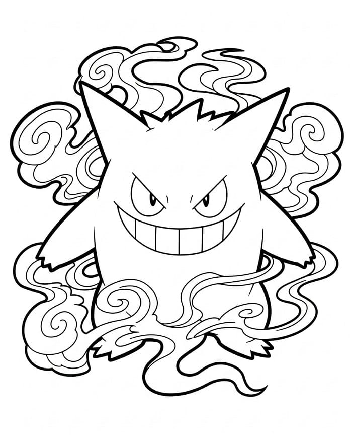 Målarbild Gengar Pokemon