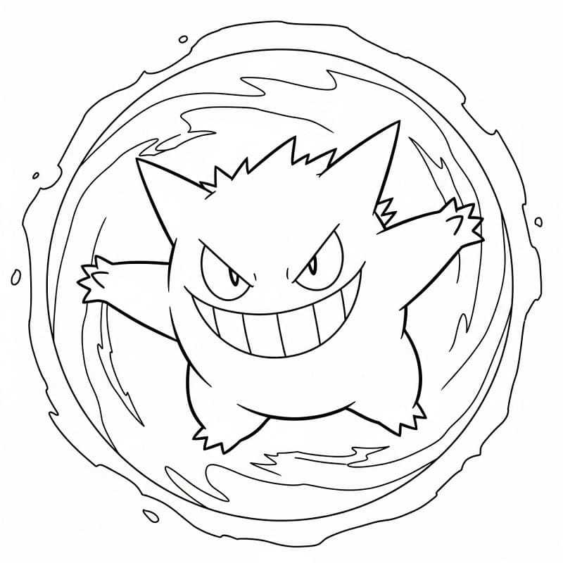 Målarbild Gengar Utskrivbar