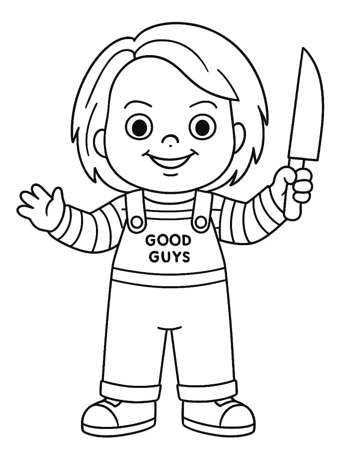Målarbild Glad Chucky